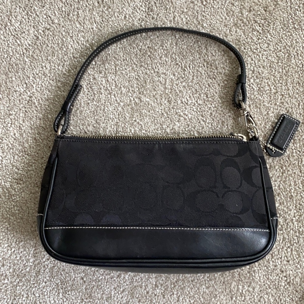 Coach Black Demi Pouch Signature C Bag